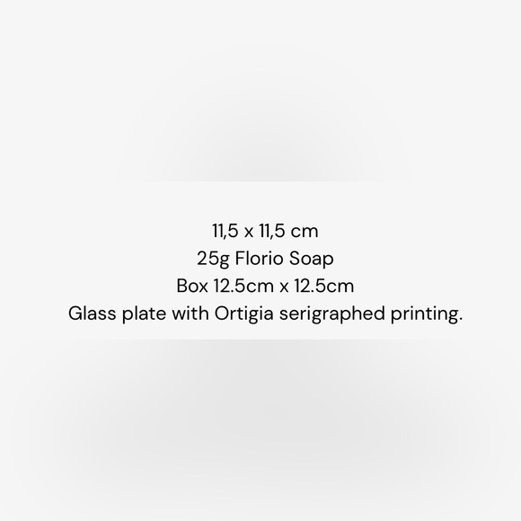 ORTIGIA Sicily NWT! Florio glass plate & soap set - Picture 5 of 5